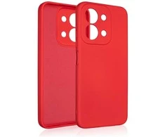 Beline silikoninis „Redmi 15C“ dėklas, raudonas