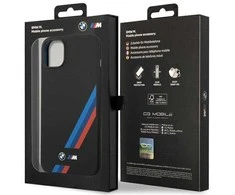 BMW silikoninis dėklas iPhone 14 Plus / 15 Plus, juodas