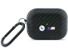 Dėklas BMW Carbon Metal Logo Case for AirPods Pro 3 - Juodas