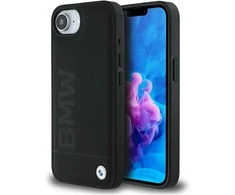 Dėklas BMW Leather Hot Stamp iPhone 16e Case - Juodas