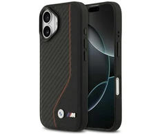 Dėklas BMW M Carbon Line &amp; Logo MagSafe Case for iPhone 17 - Raudona