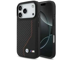 BMW M Carbon Line ir logotipo MagSafe dėklas, skirtas iPhone 17 Pro - Raudona