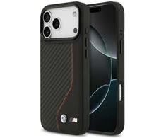BMW M Carbon Line ir logotipo „MagSafe“ dėklas, skirtas iPhone 17 Pro Max - Raudona