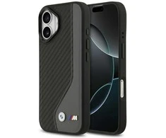 Dėklas BMW M Carbon Logo MagSafe Case for iPhone 17 - Juodas and Gray