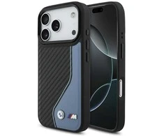 BMW M anglies pluošto logotipo „MagSafe“ dėklas, skirtas „iPhone 17 Pro“ - Mėlyna