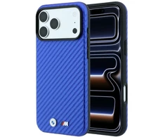 Dėklas BMW M Carbon Metal Logo MagSafe Case for iPhone 17 Pro Max / 18 Pro Max - Mėlyna