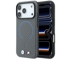 Dėklas BMW M Carbon Printed Ringl MagSafe do iPhone 18 Pro Max / 17 Pro Max antracito