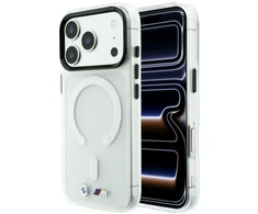 Dėklas BMW M IML Frosted Metal Logo &amp; Trims MagSafe Case for iPhone 18 Pro Max / 17 Pro Max - Transparent