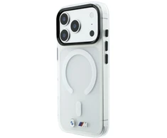 Dėklas BMW M IML Frosted Metal Logo &amp; Trims MagSafe Case for iPhone 18 Pro Max / 17 Pro Max - Transparent