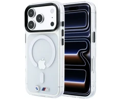 Dėklas BMW M IML Glossy Metal Logo &amp; Trims MagSafe Case for iPhone 18 Pro Max / 17 Pro Max - Transparent