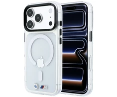 Dėklas BMW M IML Glossy Metal Logo &amp; Trims MagSafe Case for iPhone 17 Pro / 18 Pro - Transparent