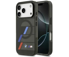 BMW M IML Metal Mygtukai Tricolor Lines MagSafe dėklas skirtas Apple iPhone 17 Pro Juodas