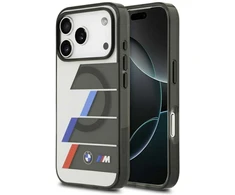 BMW M IML Metal Mygtukai Tricolor Lines MagSafe dėklas skirtas Apple iPhone 17 Pro Anthracite