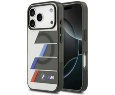 BMW M IML Metal Mygtukai Tricolor Lines MagSafe dėklas skirtas Apple iPhone 17 Pro Max Anthracite