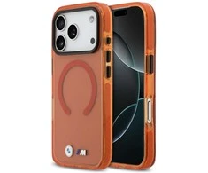 Dėklas BMW M IML Shockproof Metal Logos MagSafe Case for iPhone 17 Pro - Pro Oranžinis