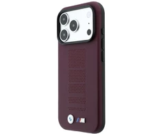 Dėklas BMW M Mėlyna Perfo Metal Logo MagSafe do iPhone 18 Pro Max / 17 Pro Max bordinė