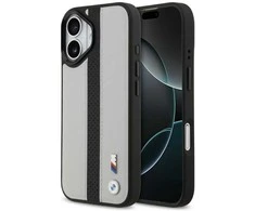 Dėklas BMW M perforuotos juostelės logotipu MagSafe Apple iPhone 17 pilkas