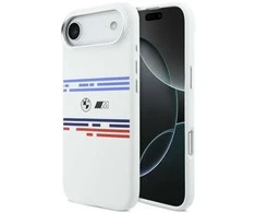 BMW M Silicon Horizontal Line MagSafe Dėklas skirtas Apple iPhone Air baltos spalvos