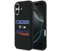 BMW M Silicon Horizontal Line MagSafe Dėklas skirtas Apple iPhone 17 juodos spalvos