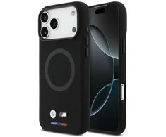 BMW M Silicon Logo MagSafe Dėklas skirtas Apple iPhone 17 Pro Max juodos spalvos