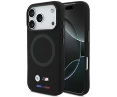 Dėklas BMW M Silicon Logo MagSafe do iPhone 17 Pro juoda