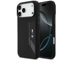 Dėklas BMW M Silicon Vertical Logo MagSafe do iPhone 17 Pro Max juoda