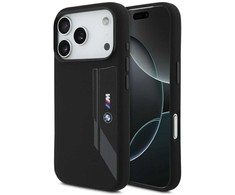 Dėklas BMW M Silicon Vertical Logo MagSafe do iPhone 17 Pro juoda