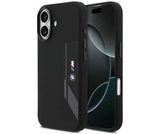 BMW M Silicon Vertical Logo MagSafe Dėklas skirtas Apple iPhone 17 juodos spalvos