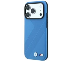 Dėklas BMW M Tire Track Metal Logo MagSafe do iPhone 18 Pro Max / 17 Pro Max mėlyna