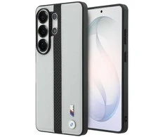 BMW perforuotas dryžuotas „MagSafe“ dėklas, skirtas „Samsung Galaxy S26 Ultra“, pilkas
