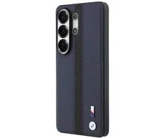 BMW perforuotas dryžuotas „MagSafe“ dėklas, skirtas „Samsung Galaxy S26 Ultra“, tamsiai mėlynas