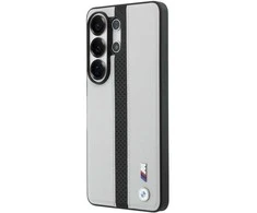 BMW perforuotas dryžuotas „MagSafe“ dėklas, skirtas „Samsung Galaxy S26 Ultra“, pilkas