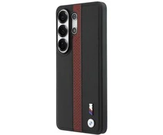 BMW perforuotas dryžuotas „MagSafe“ dėklas, skirtas „Samsung Galaxy S26 Ultra“, raudonas