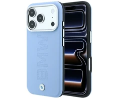 Dėklas BMW Sign Centered Deboss MagSafe Case for iPhone 17 Pro / 18 Pro - Mėlyna
