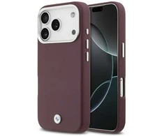 BMW Sign Full Wrapped Metal MagSafe dėklas skirtas Apple iPhone 17 Pro raudonos spalvos
