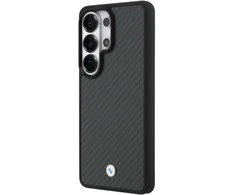 Dėklas BMW Sign Magnetic Carbon Fiber MagSafe do Samsung Galaxy S26 Ultra juoda