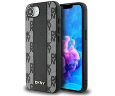 DKNY odinis languotas monofoninis dėklas MagSafe iPhone 16e - Juodas