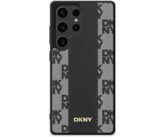 DKNY Leather Checkered Pattern MagSafe Samsung Galaxy S25 Ultra dėklas telefonui juodos spalvos