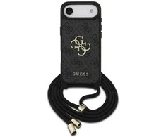 Dėklas Guess 4G Big Logo Cord Stap Crossbody skirtas Apple iPhone Air juodos spalvos