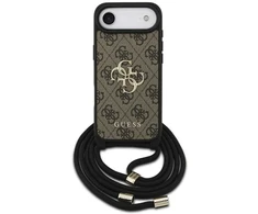 Dėklas Guess 4G Big Logo Cord Stap Crossbody skirtas Apple iPhone Air rudos spalvos