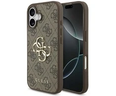 Dėklas Guess 4G Big Logo skirtas Apple iPhone 17 rudos spalvos