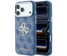 Dėklas Guess 4G &amp; Big Strass Logo do iPhone 18 Pro Max / 17 Pro Max mėlyna