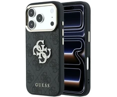 Dėklas Guess 4G &amp; Big Strass Logo do iPhone 18 Pro Max / 17 Pro Max juoda