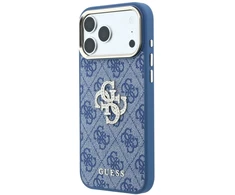 Dėklas Guess 4G &amp; Big Strass Logo do iPhone 18 Pro / 17 Pro mėlyna