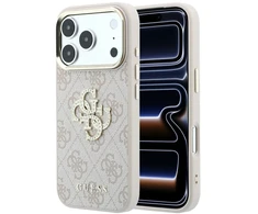 Dėklas Guess 4G &amp; Big Strass Logo do iPhone 18 Pro / 17 Pro rožinė