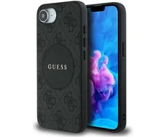 Guess 4G Circle Classic Logo MagSafe dėklas iPhone 16e - juodas