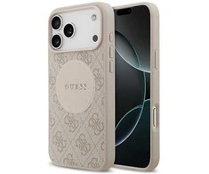 Dėklas Guess 4G Circle Classic Logo MagSafe skirtas Apple iPhone 17 Pro Max pink