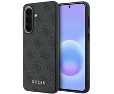 Guess PU 4G Metal Classic Logo dėklas skirtas Samsung Galaxy A57 pilkos spalvos