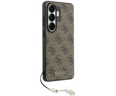 Guess 4G klasikinis „Logo Charm MagSafe“ dėklas, skirtas „Samsung Galaxy S26 Ultra“, rudas