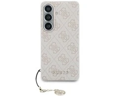 „Guess 4G Classic Logo Charm MagSafe“ dėklas, skirtas „Samsung Galaxy S26“, rožinis